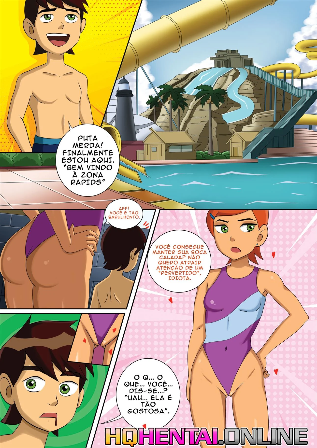 Um problema durante as férias – Gwen Tennyson Hentai – Ler Quadrinho Porno PT-BR