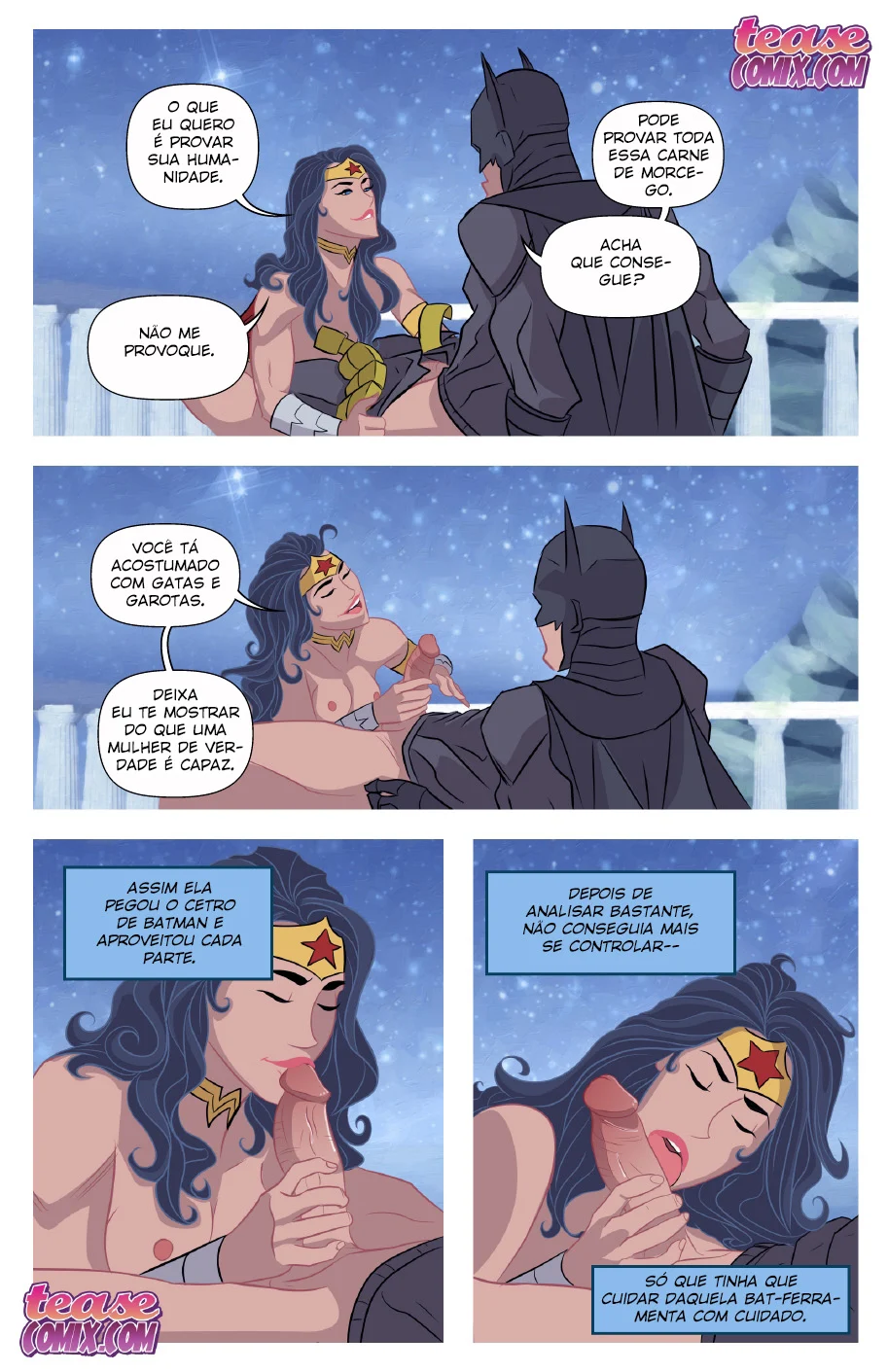 XXX heróis HQ: Mulher Maravilha pelada transando – Heróis Porno – Sem Censura