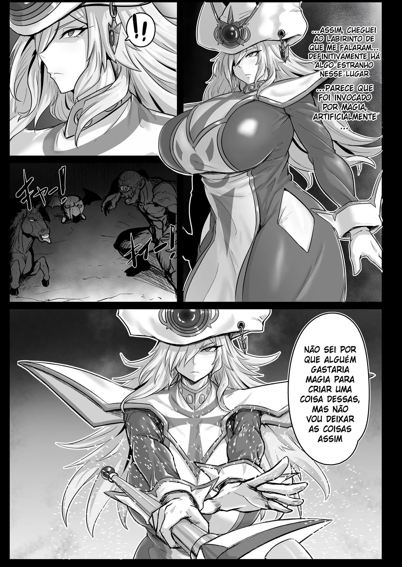 A Mística Silenciosa e os Monstros da Buceta Sinistra em Hentai HQ Brasileiro