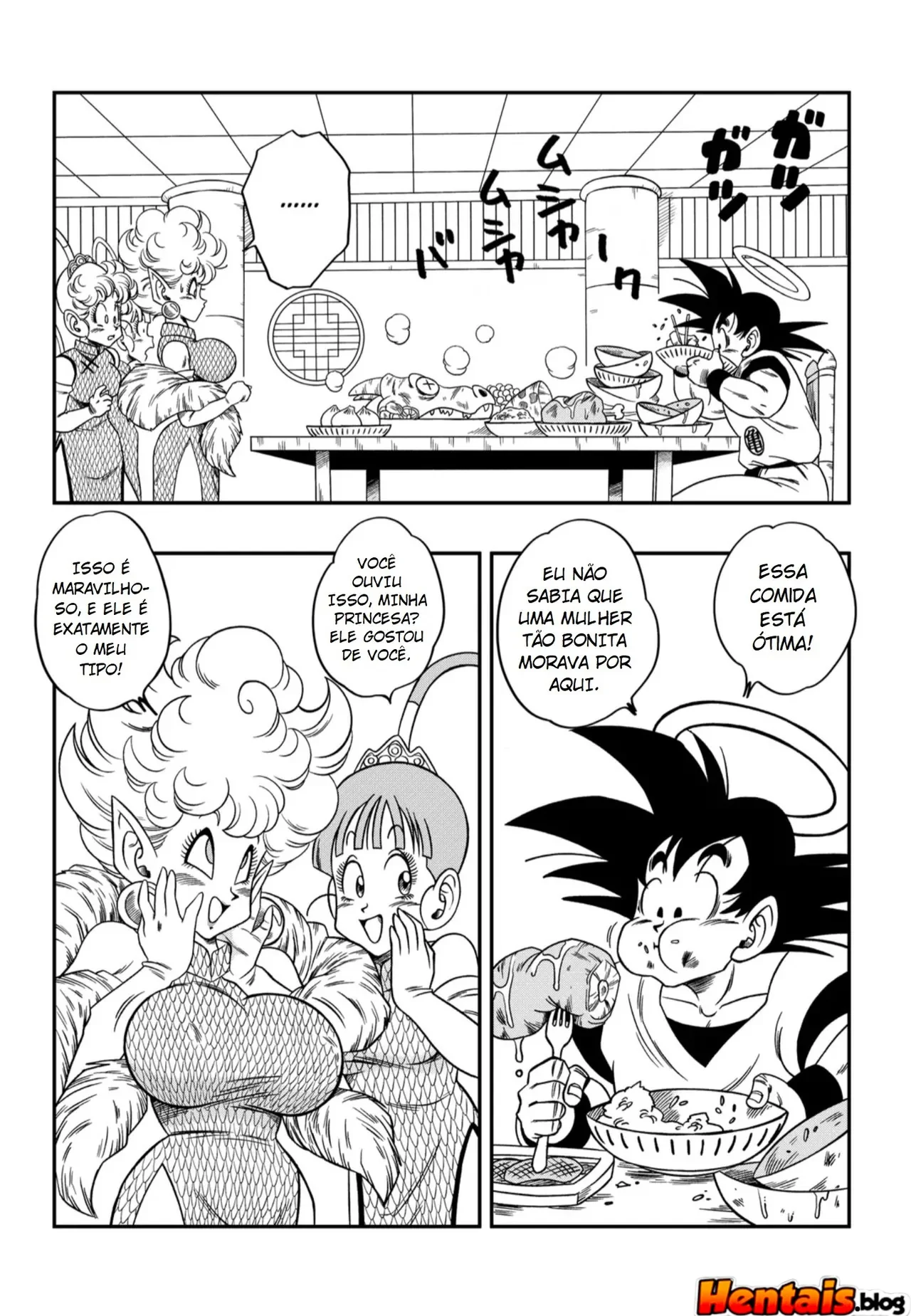 A Pica da Princesa Serpente na Buceta da Princesa Son Goku em Dragon Ball Porno - Em Hentai HQ Brasileiro