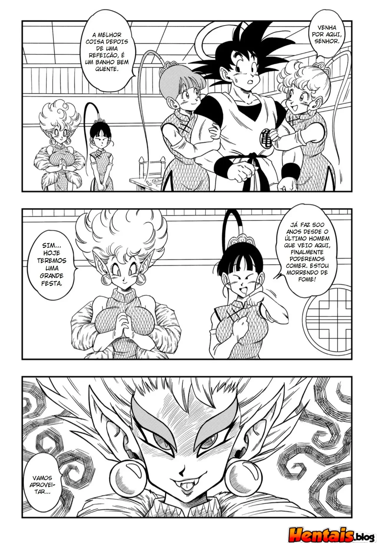 A Pica da Princesa Serpente na Buceta da Princesa Son Goku em Dragon Ball Porno - Em Hentai HQ Brasileiro