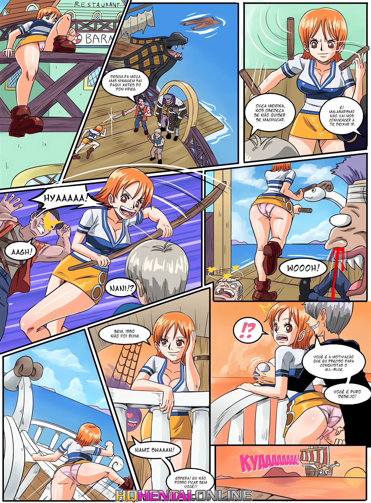A Piranha da Nami Tentando Roubar o Tesouro do Sanji - One Piece Hentai HQ Brasileiro A Piranha da Nami Tentando Roubar o Tesouro do Sanji - One Piece Hentai HQ Brasileiro