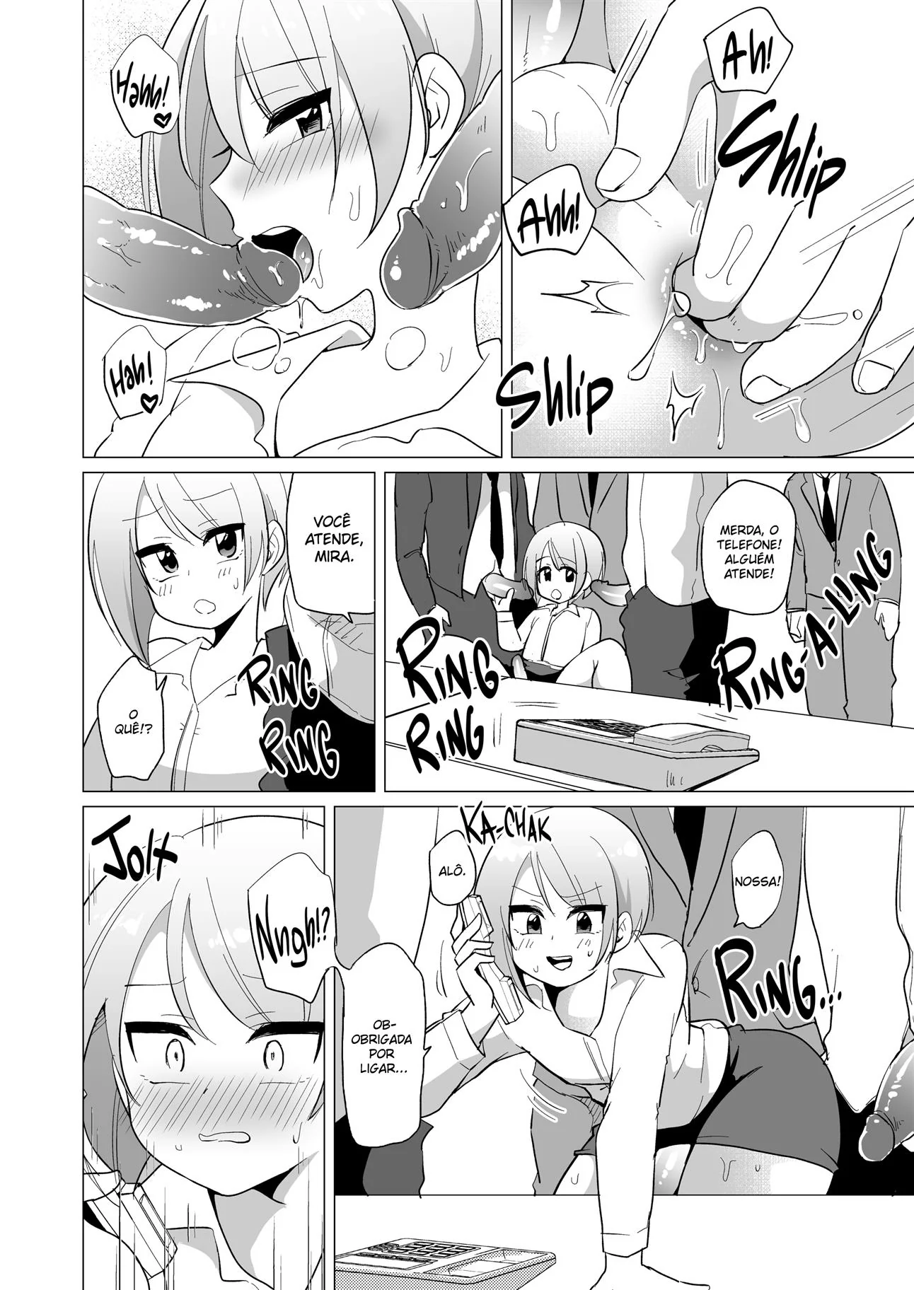 A Piranha da Secretária Mira - Explorando Todas as Suas Habilidades em Hentai HQ