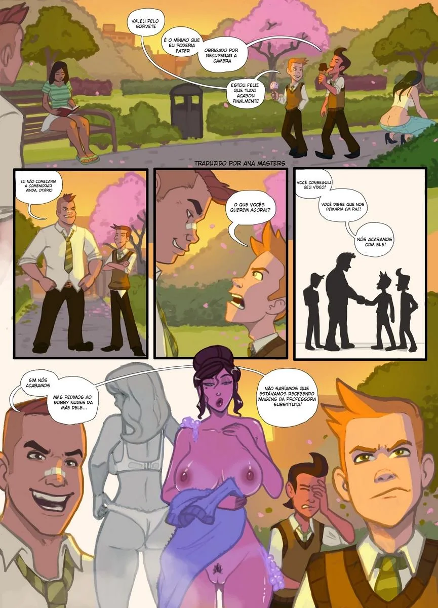 A Piranha do Escritório: Chantageada pelo Filho nem Hentai HQ