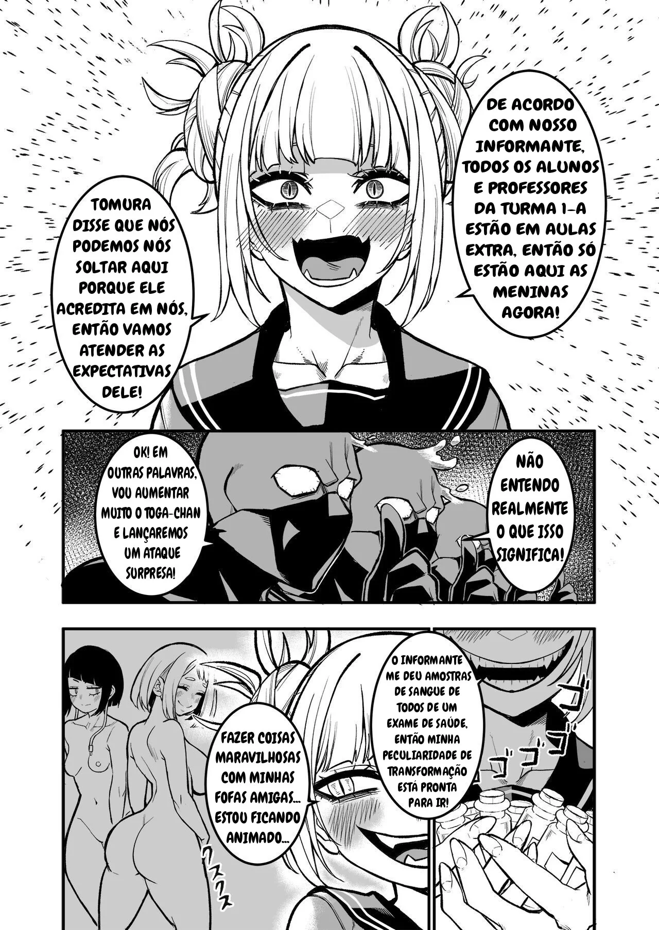 Academia Boku No Hero: Visita Surpresa na Sala de Aula - Fodendo as Piranhas da Academia em Hentai HQ Brasileiro