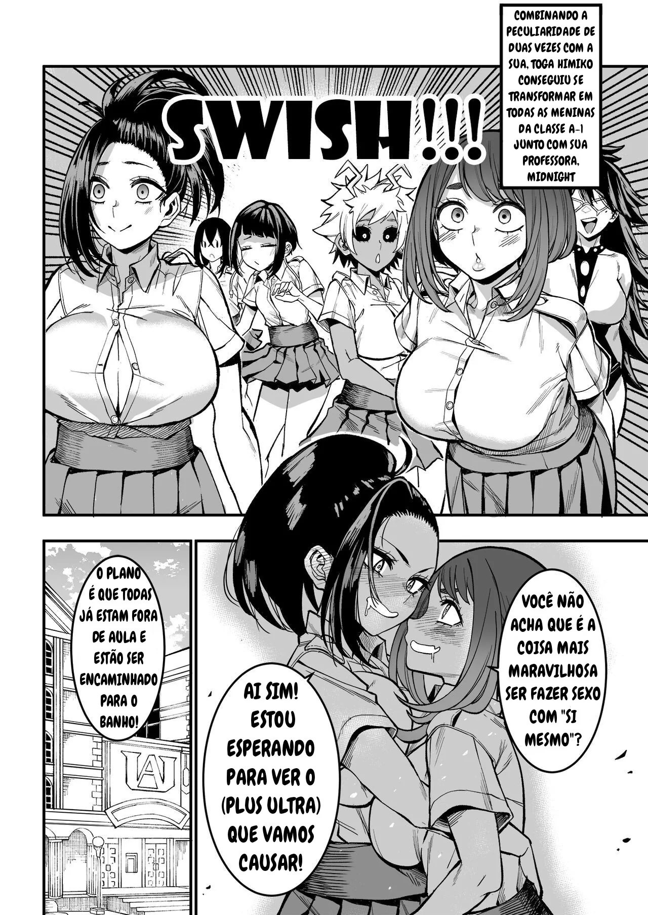Academia Boku No Hero: Visita Surpresa na Sala de Aula - Fodendo as Piranhas da Academia em Hentai HQ Brasileiro