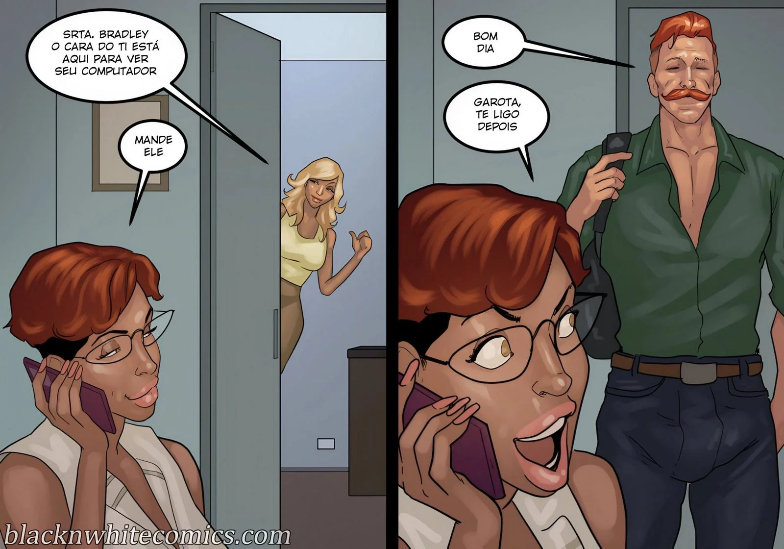 Amigas Gostosas Aprendendo a Foder com Dotados em Hentai Interracial" em HQ Brasileiro