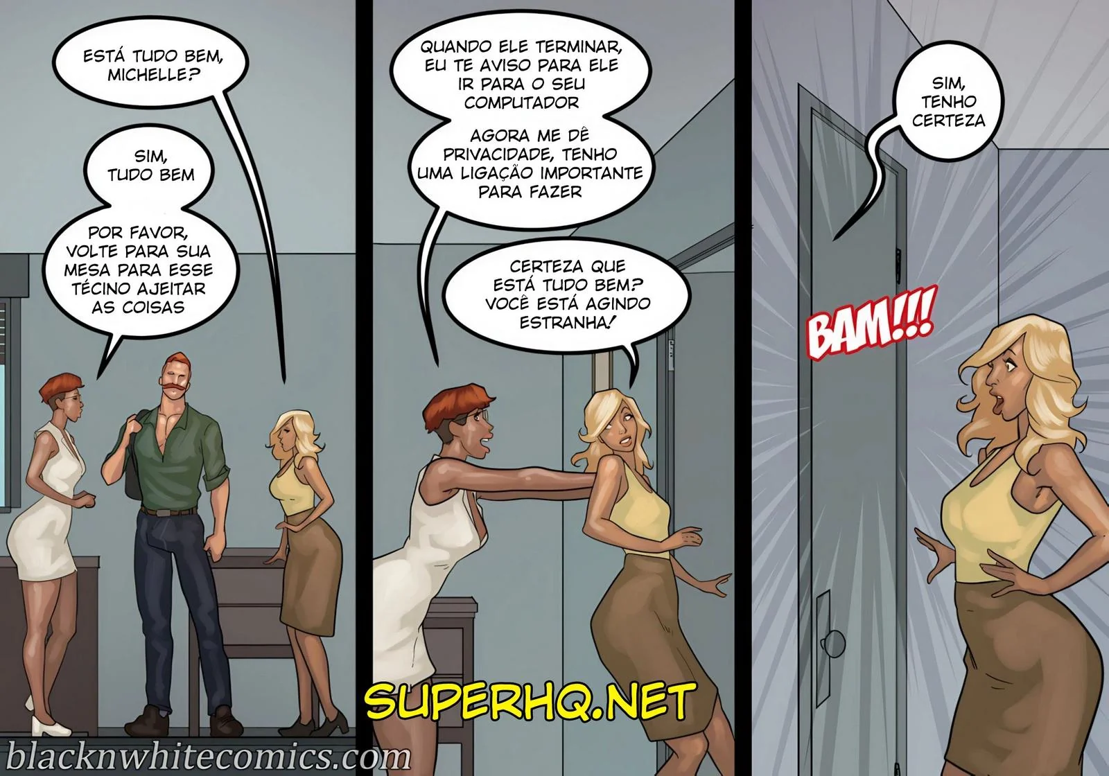 Amigas Gostosas Aprendendo a Foder com Dotados em Hentai Interracial" em HQ Brasileiro