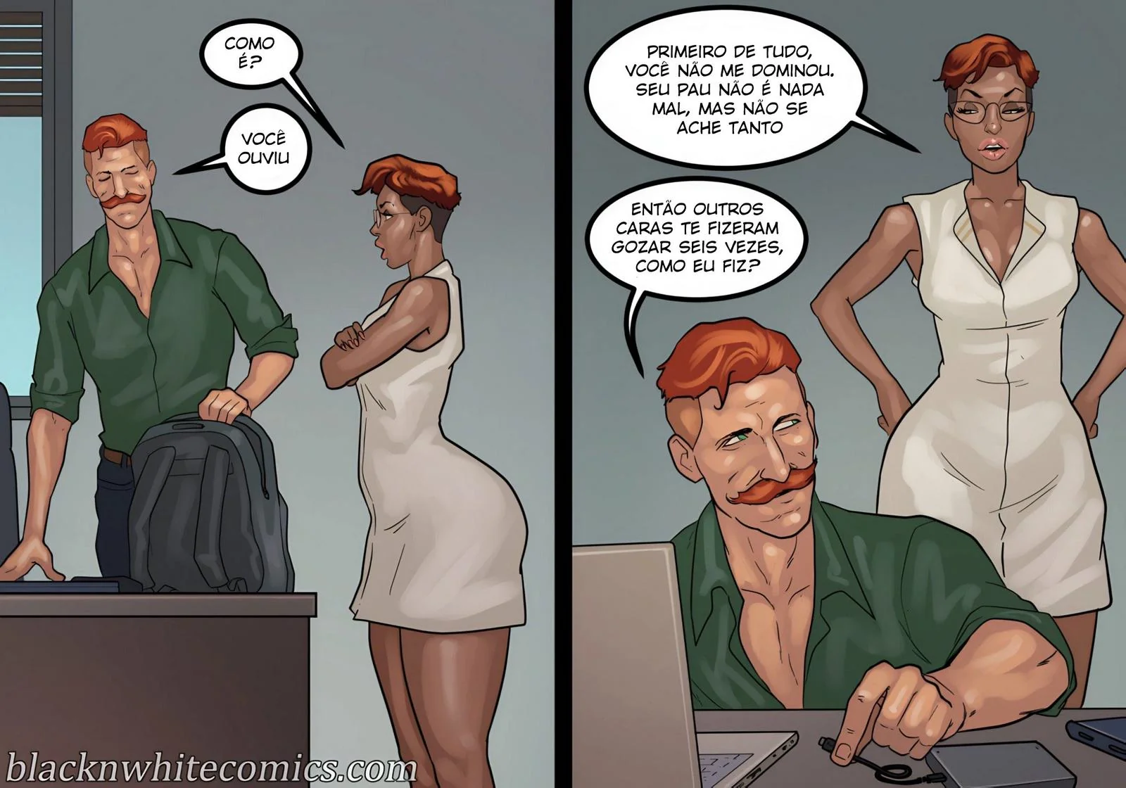 Amigas Gostosas Aprendendo a Foder com Dotados em Hentai Interracial" em HQ Brasileiro