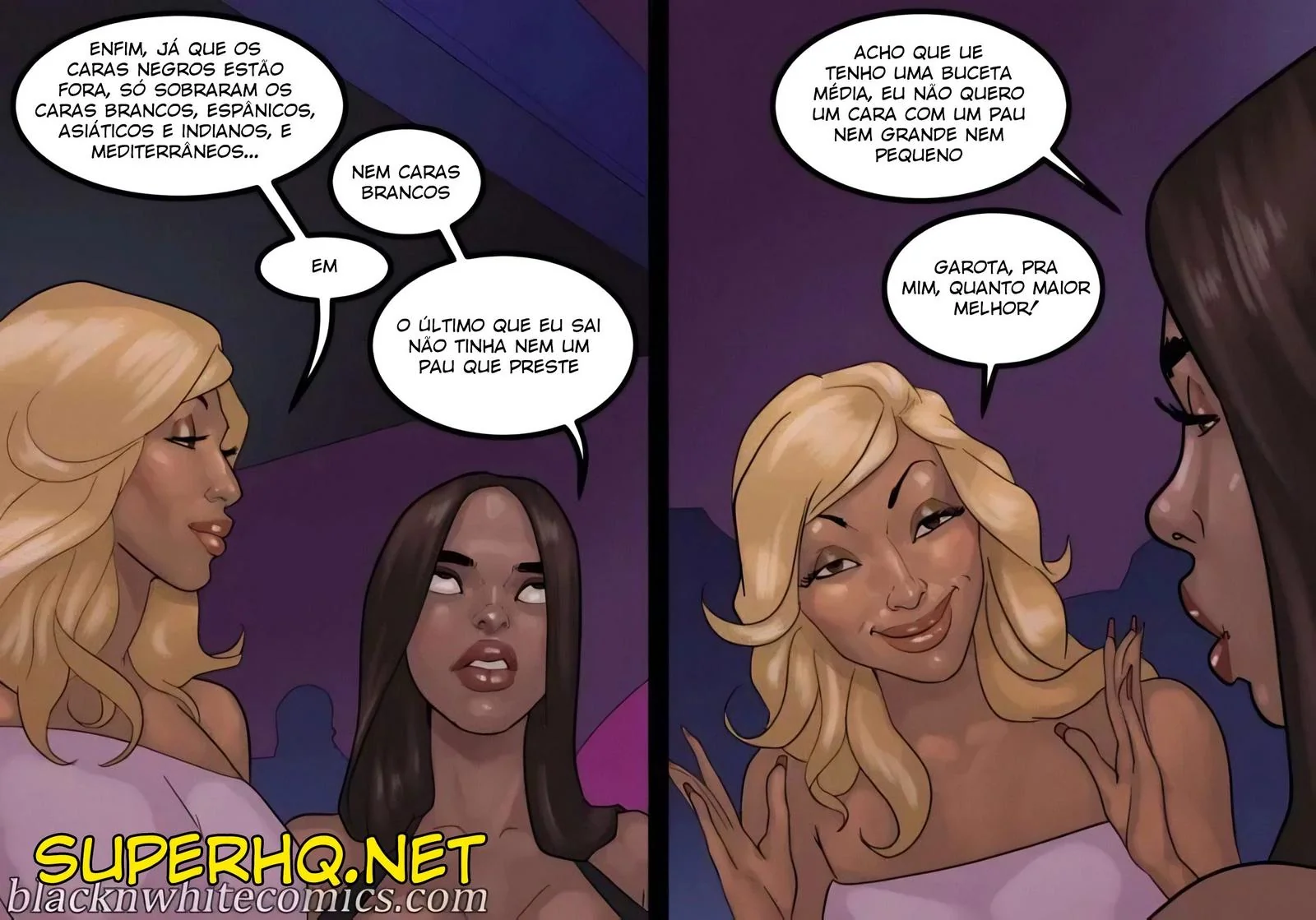 Amigas Gostosas Aprendendo a Foder com Dotados em Hentai Interracial" em HQ Brasileiro