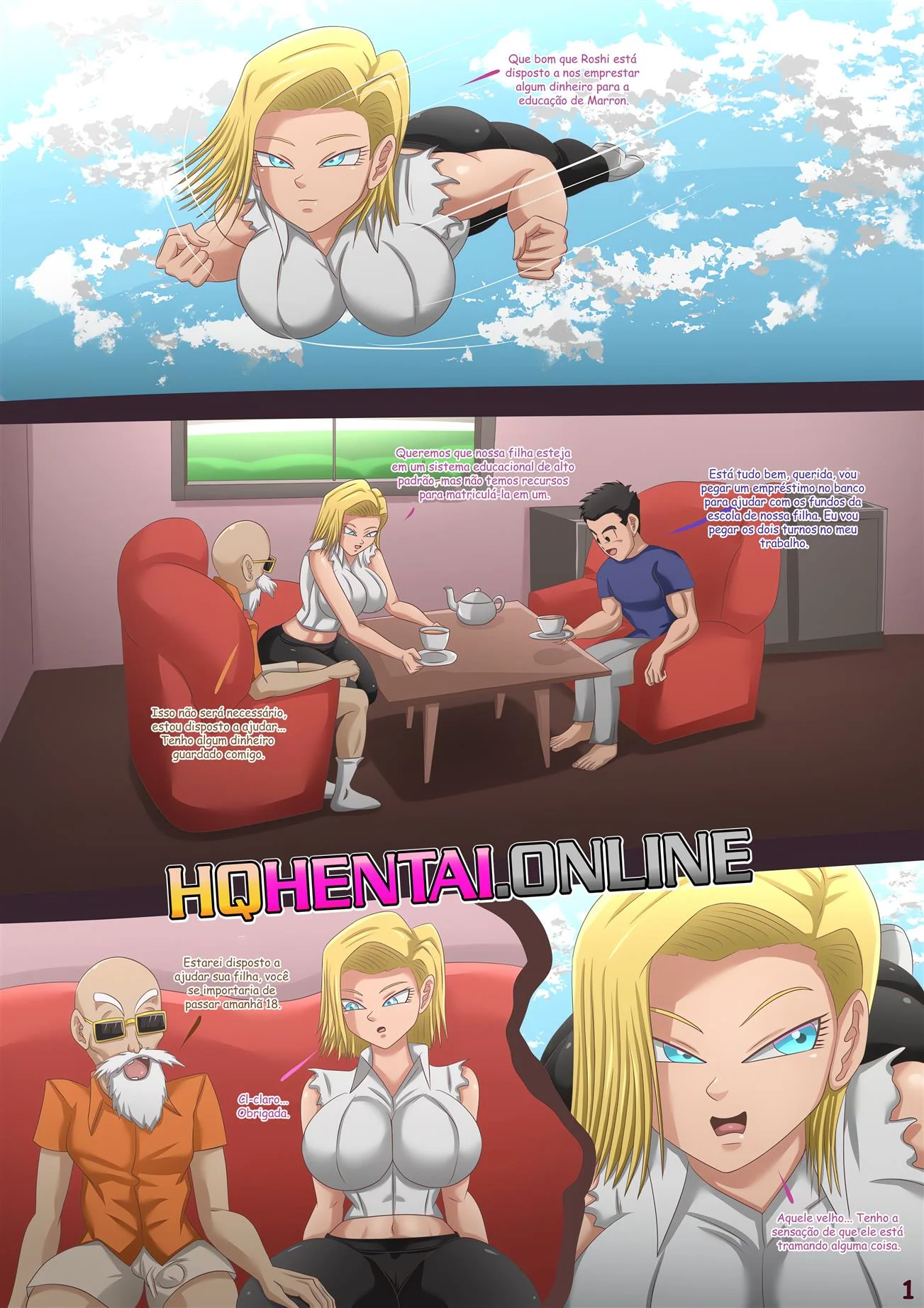 Android 18 vai levar uma surra de pica desse safado tarado em hentai HQ