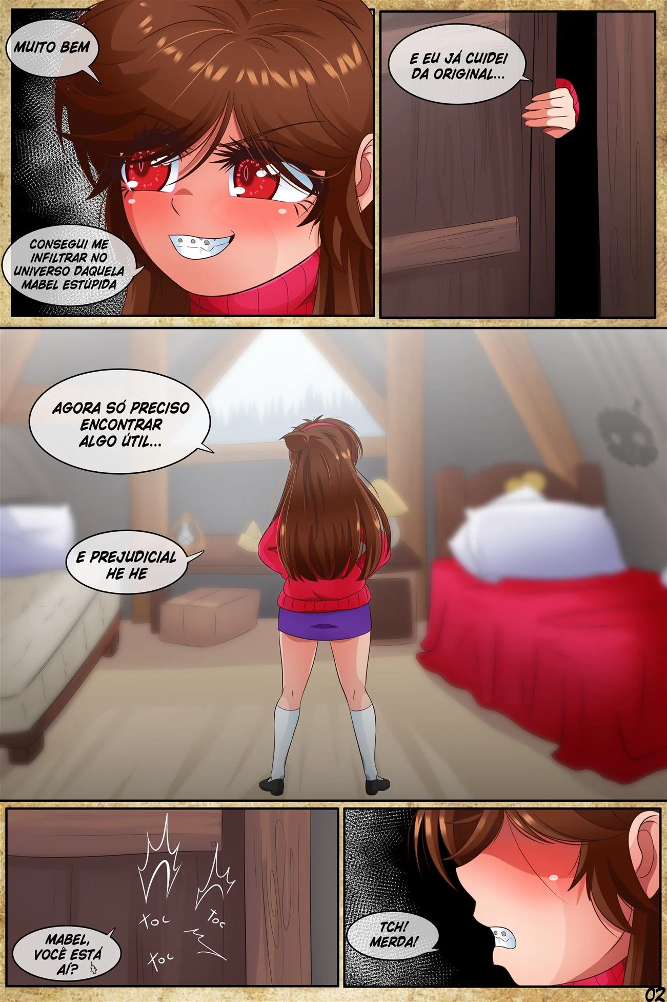 Anti-Mabel e o Incesto com Dipper em Gravity Fake Hentai HQ Brasileiro