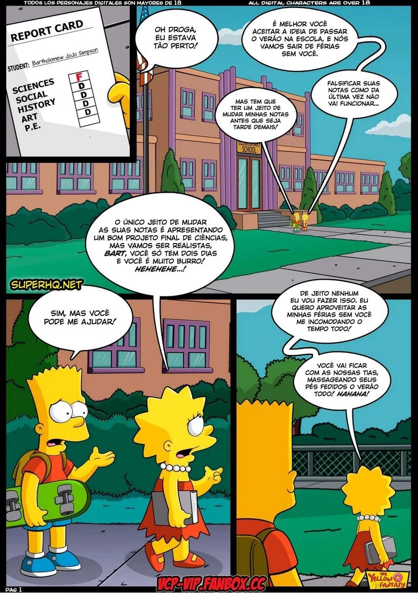 Bart e o Professor Frink: Uma Aula de Ciências Bem Diferente em Hentai HQ