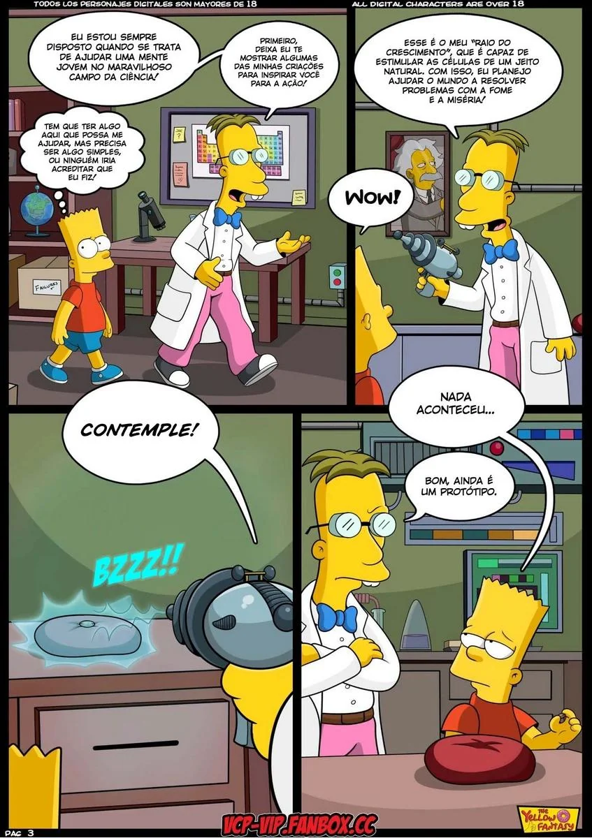 Bart e o Professor Frink: Uma Aula de Ciências Bem Diferente em Hentai HQ