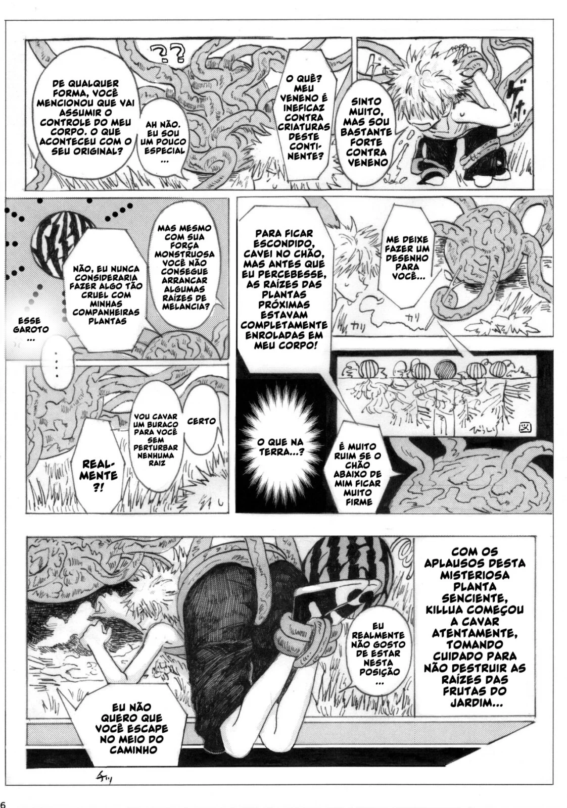 Batalha de Pirocas: Killua vs Brion Mob em Hunter x Hunter Hentai HQ Brasileiro