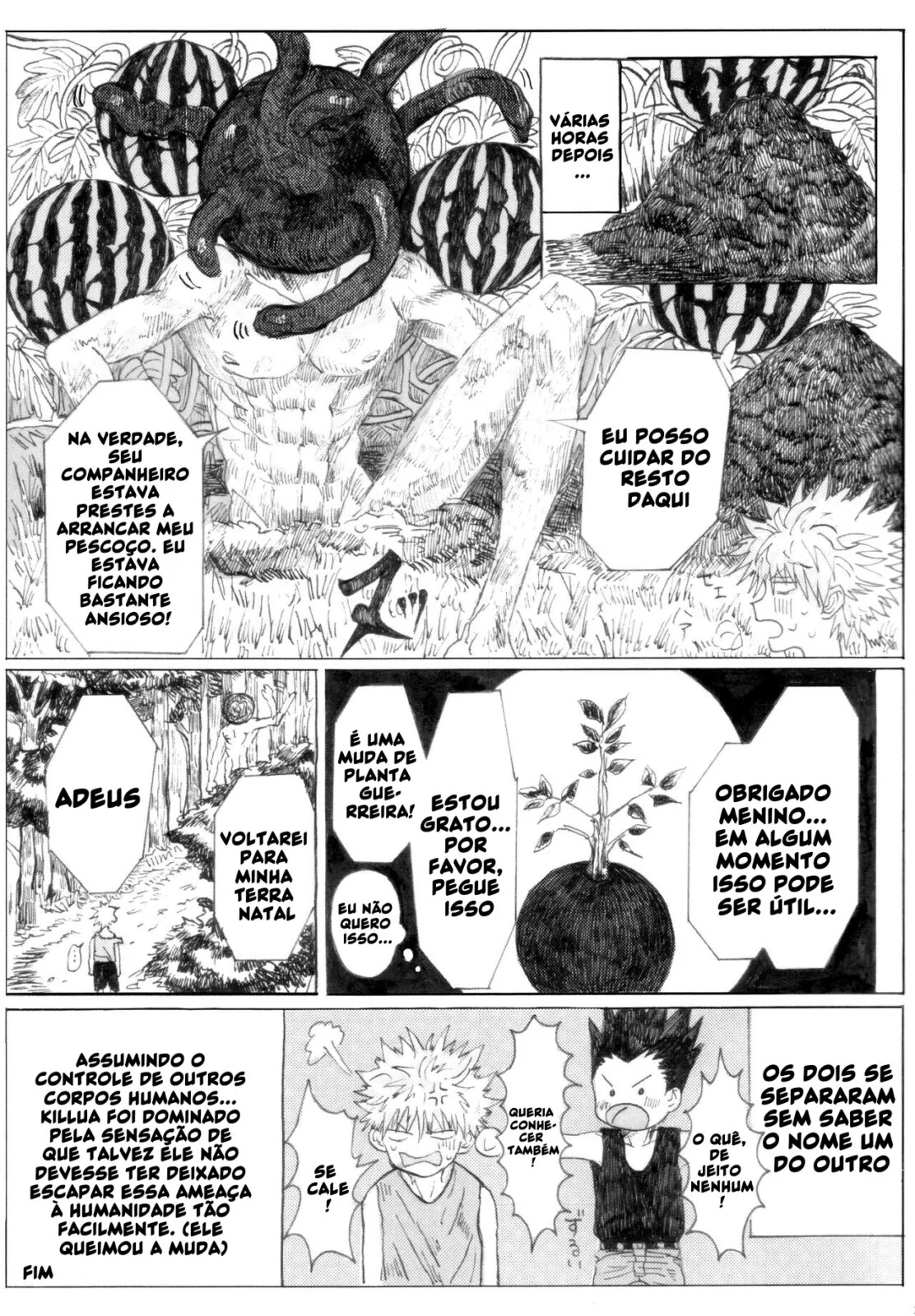 Batalha de Pirocas: Killua vs Brion Mob em Hunter x Hunter Hentai HQ Brasileiro