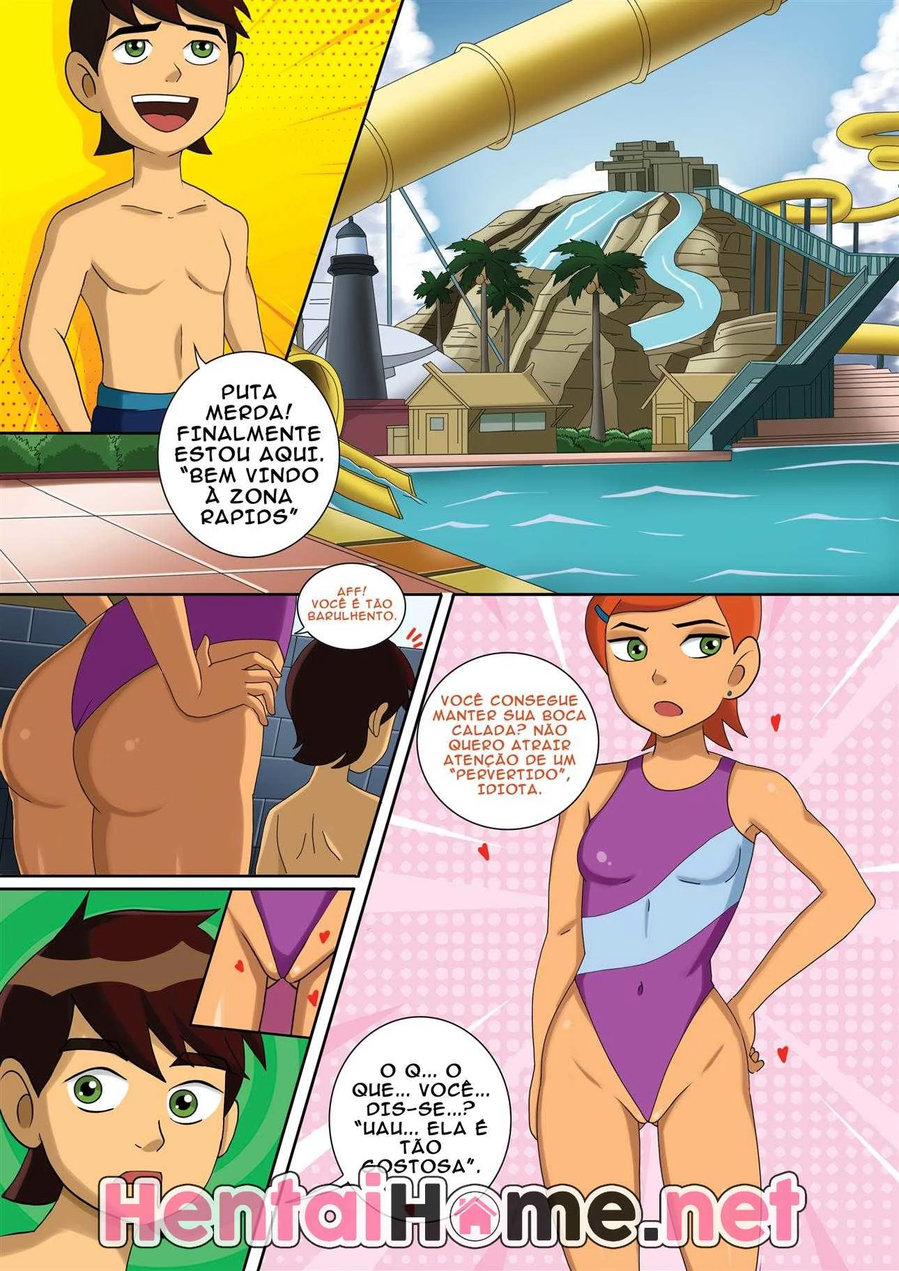 Ben 10 Engravidou a Prima com Sua Piroca Gostosa em HQ Brasileiro