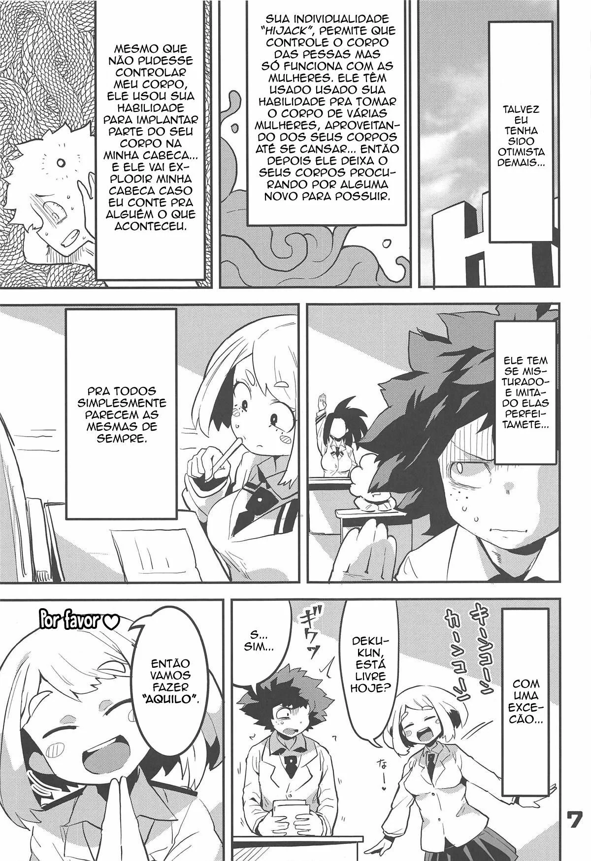 Boku no Hero Academia: Midoriya vs Uraraka e Mina Ashido em Hentai HQ - Piranhas de Buceta e Peitões Dominadas Pelo Demônio da Piroca Suja