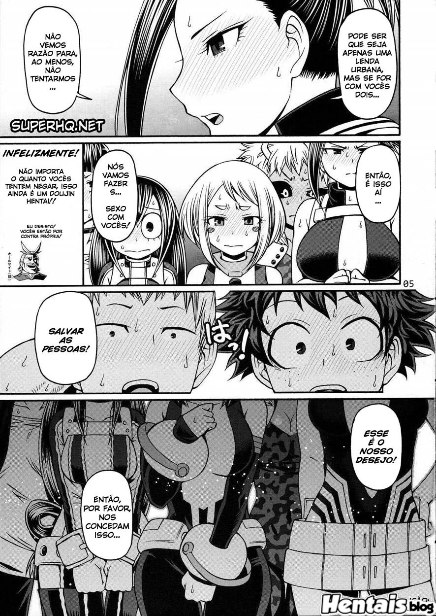 Boku no Hero Porno: Meninas Poppin - Piranhas da U.A. fazendo de tudo por uma boa Pica em Hentai HQ Brasileiro