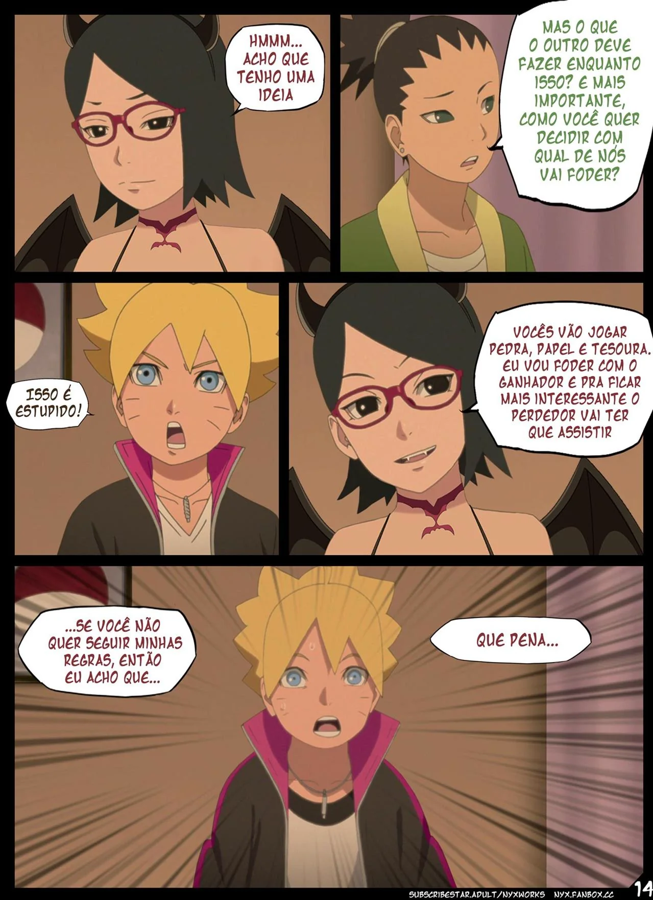 Boruto e Sarada: Noite de Halloween com muito sexo em Hentai HQ!