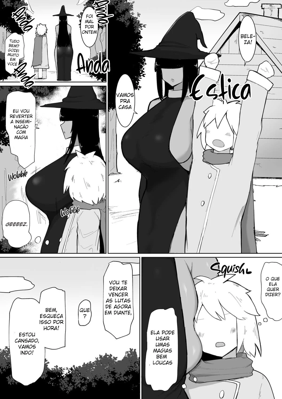 Bruxa Piranha lança Feitiço da Putaria na Equipe Safada em Porno Hentai