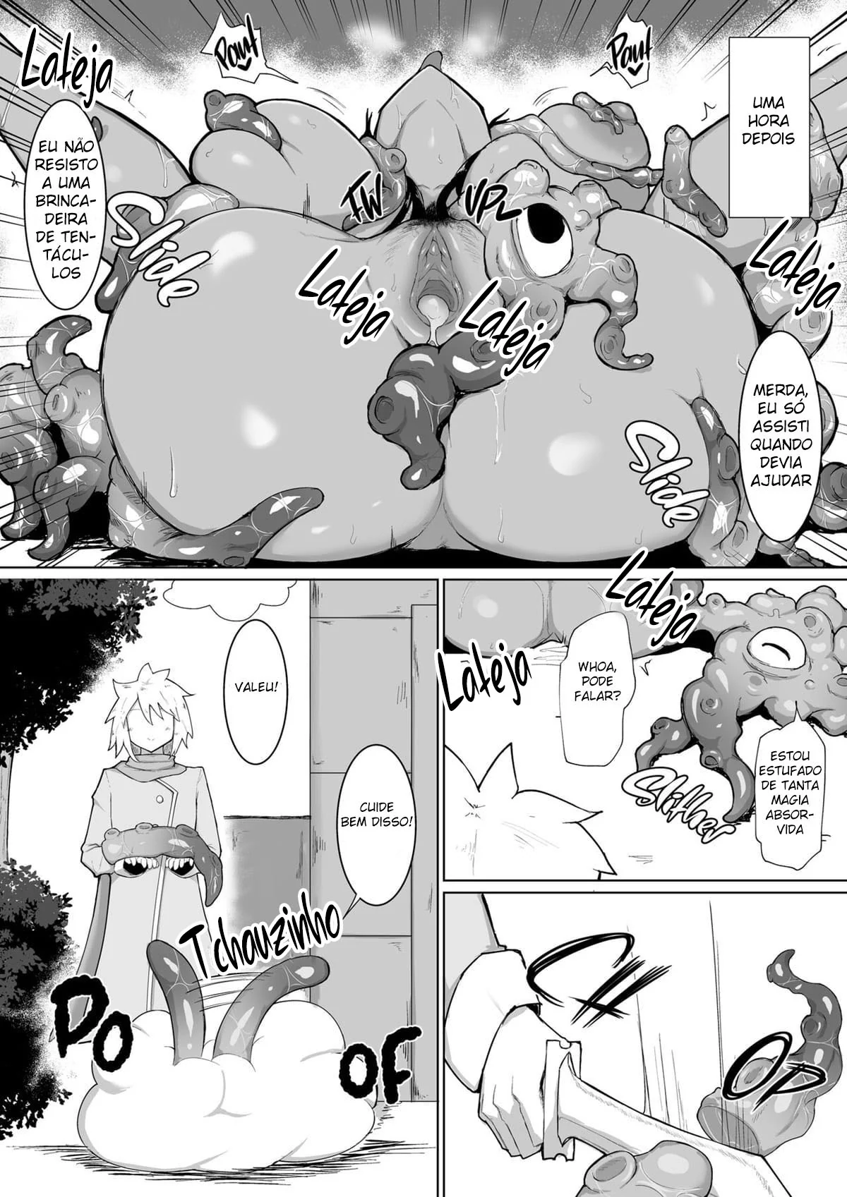 Bruxa Piranha lança Feitiço da Putaria na Equipe Safada em Porno Hentai