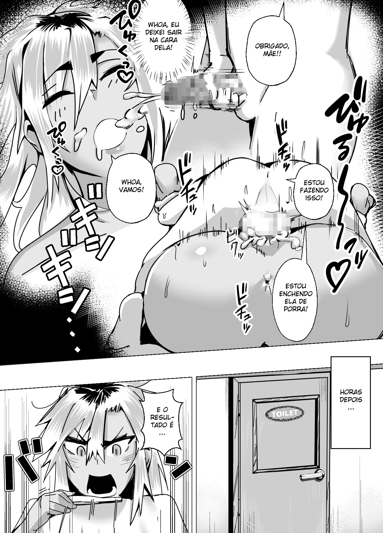 Bullying na Escola: Mãe Piranha Ensinando Novinho a Encarar a Rola dos Valentões em Hentai HQ Brasileiro