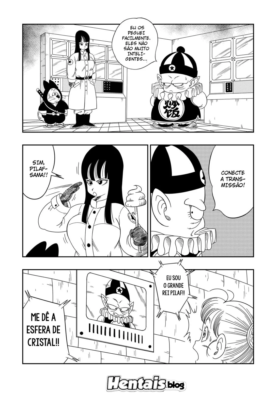 Bulma e seus amigos caem na armadilha do Pilaf: Piroca, buceta, e muita sacanagem no castelo - Em hentai HQ