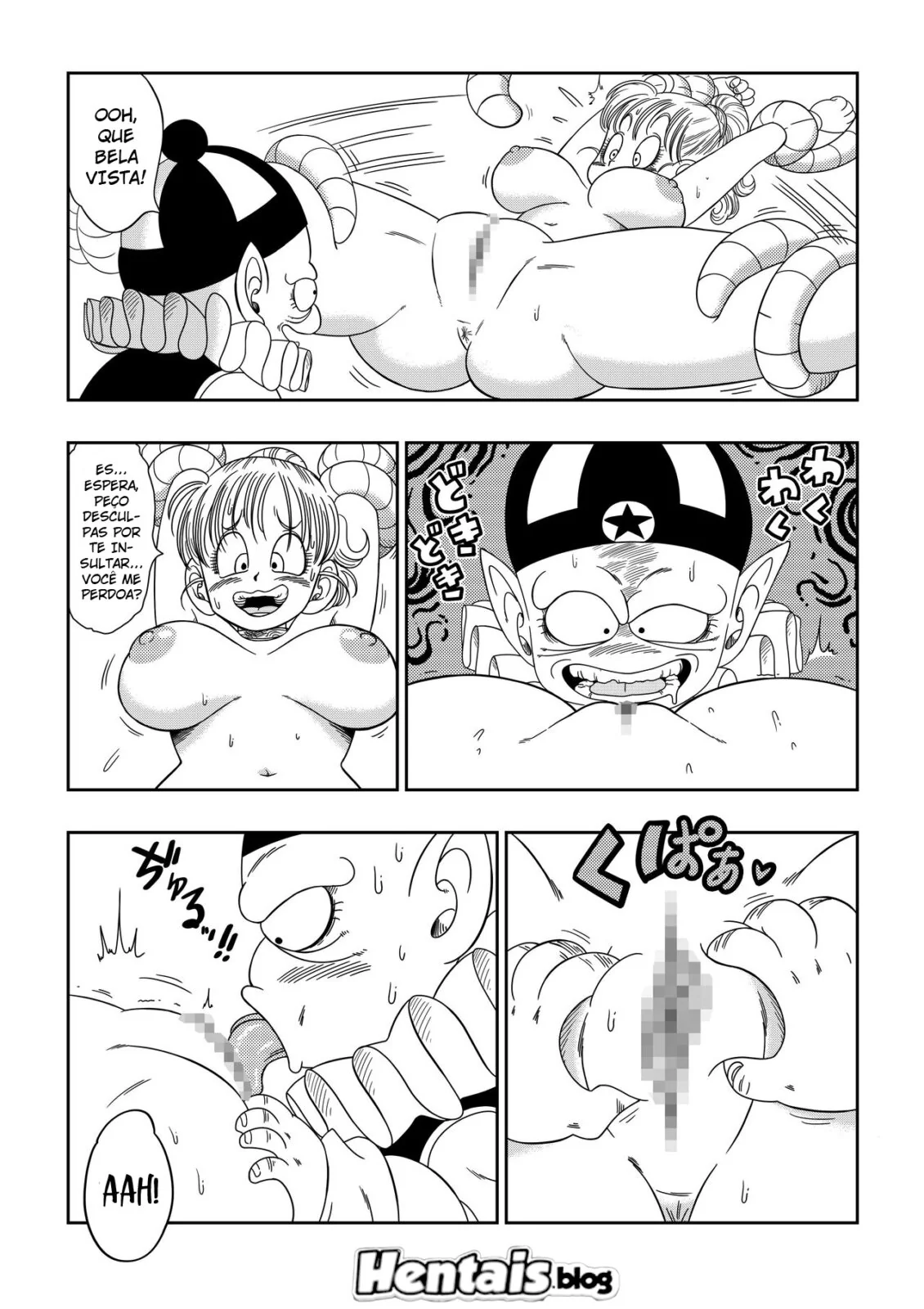 Bulma e seus amigos caem na armadilha do Pilaf: Piroca, buceta, e muita sacanagem no castelo - Em hentai HQ