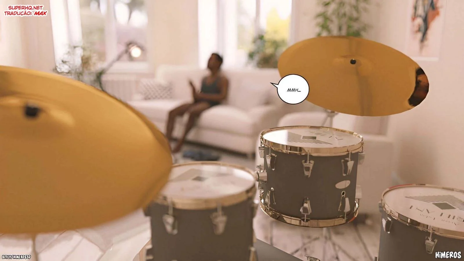 Cala a Boca e Mama, Piranha! - Flagrou o irmão usando suas calcinhas em hentai hq brasileiro