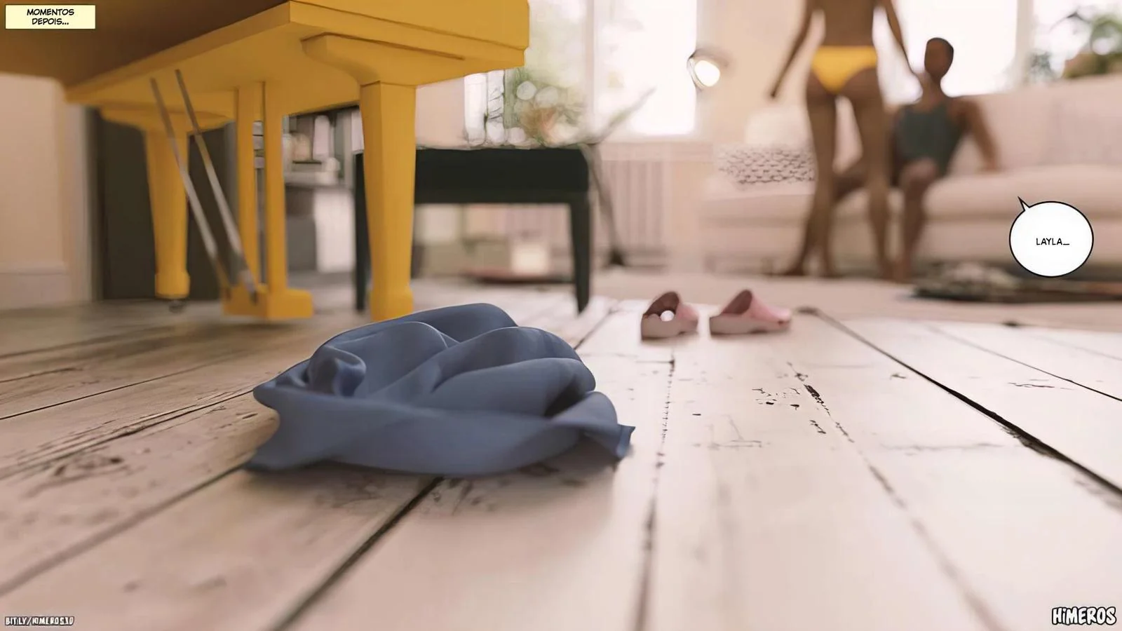 Cala a Boca e Mama, Piranha! - Flagrou o irmão usando suas calcinhas em hentai hq brasileiro