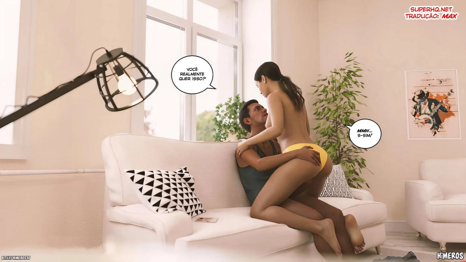 Cala a Boca e Mama, Piranha! - Flagrou o irmão usando suas calcinhas em hentai hq brasileiro