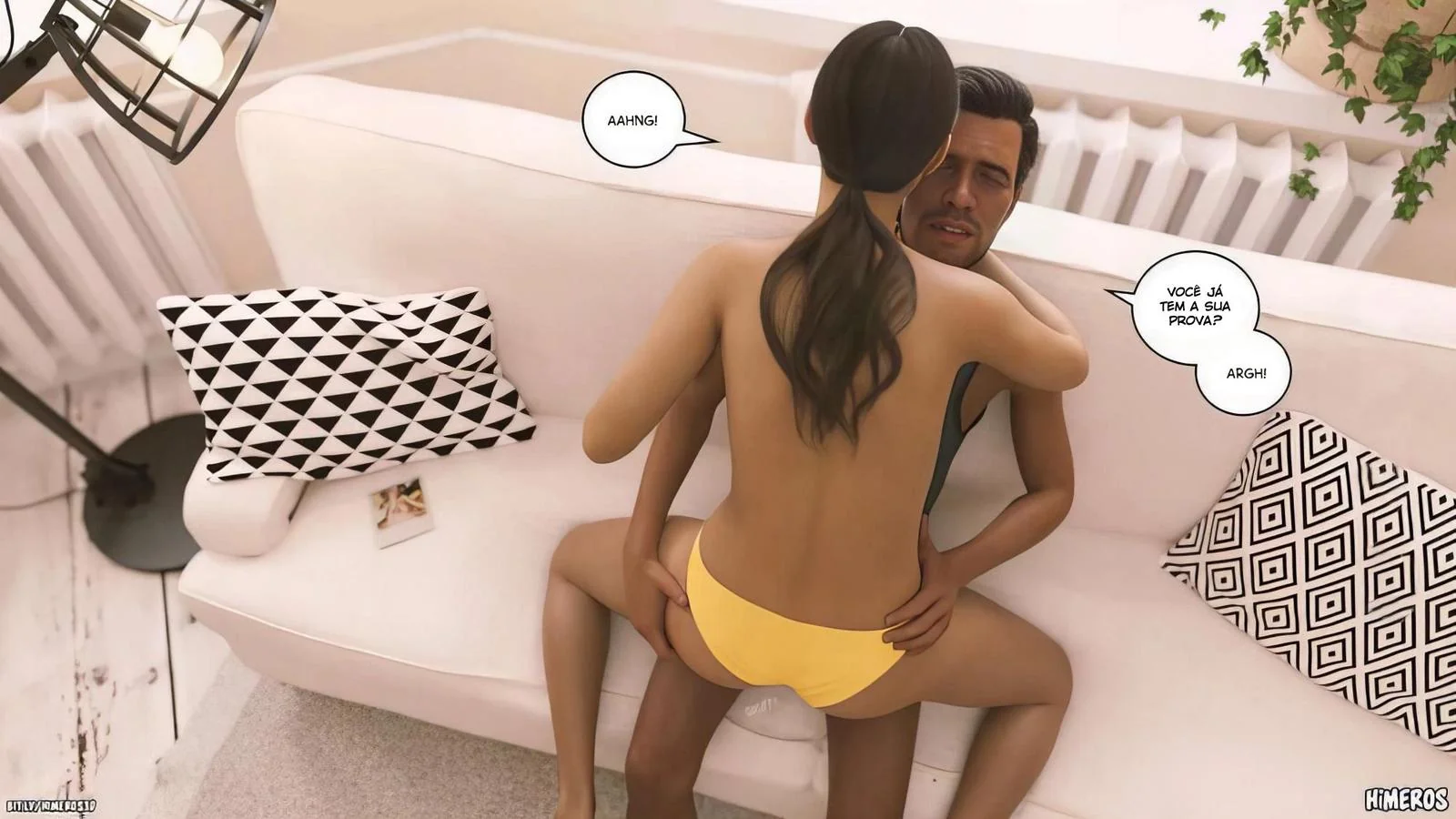 Cala a Boca e Mama, Piranha! - Flagrou o irmão usando suas calcinhas em hentai hq brasileiro