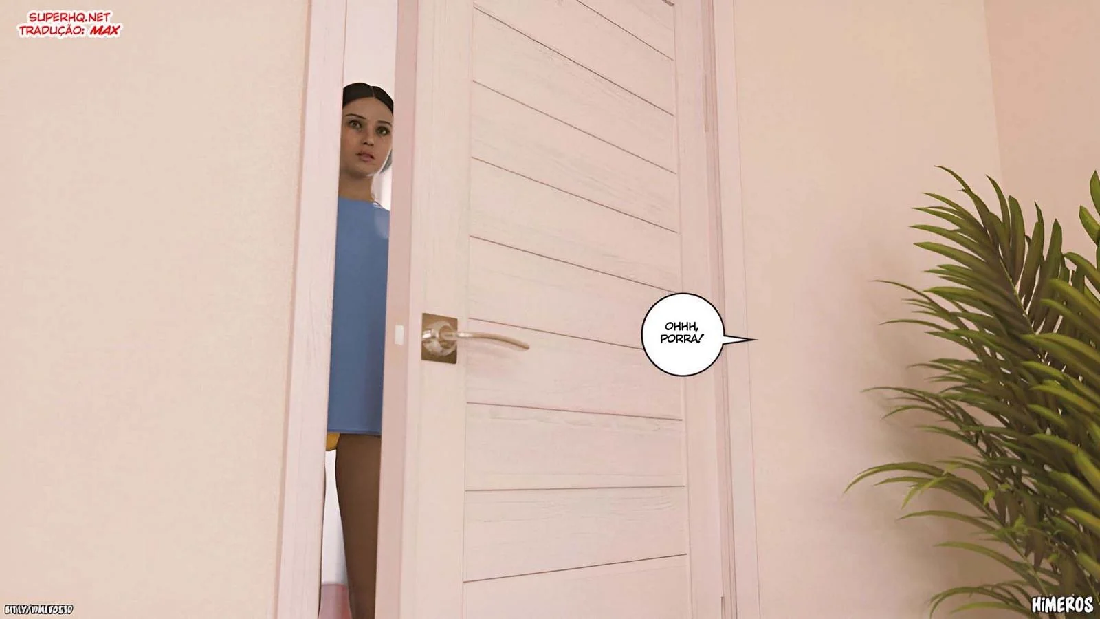 Cala a Boca e Mama, Piranha! - Flagrou o irmão usando suas calcinhas em hentai hq brasileiro