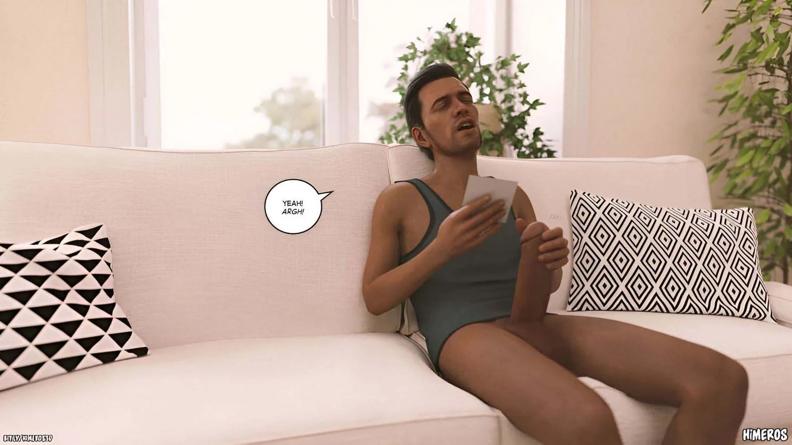 Cala a Boca e Mama, Piranha! - Flagrou o irmão usando suas calcinhas em hentai hq brasileiro