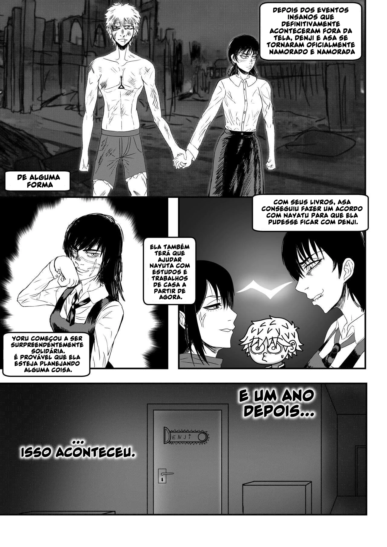 Chainsaw Man: Acasalamento Com Motosserra - Piranha Asa Mitaka encara a rola gigante de Denji em um hentai HQ brasileiro!