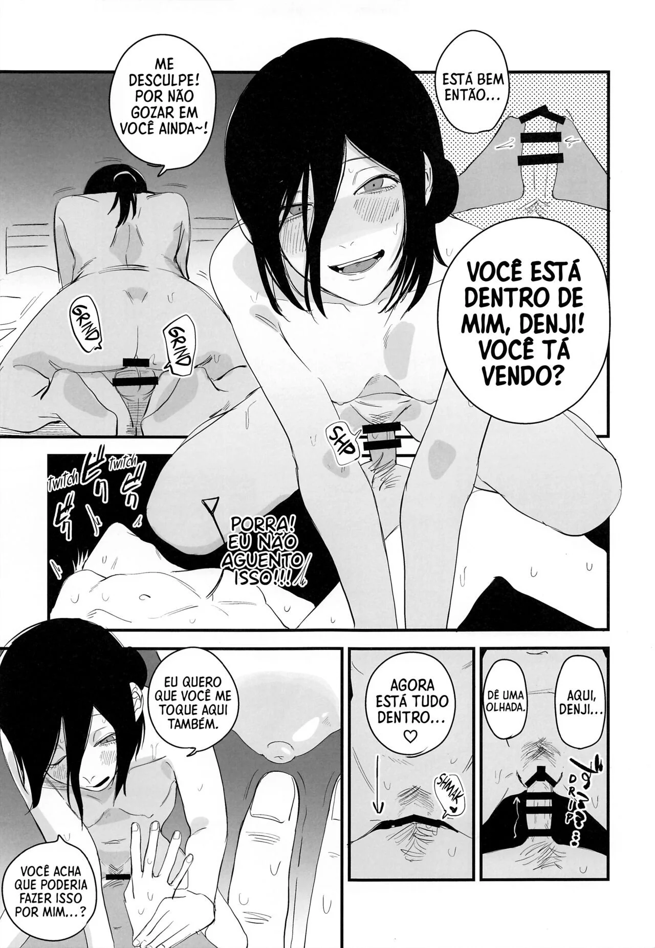 Chainsaw Man Hentai: Denji x Reze - Reze sentando na piroca do Denji em Hentai HQ Brasileiro