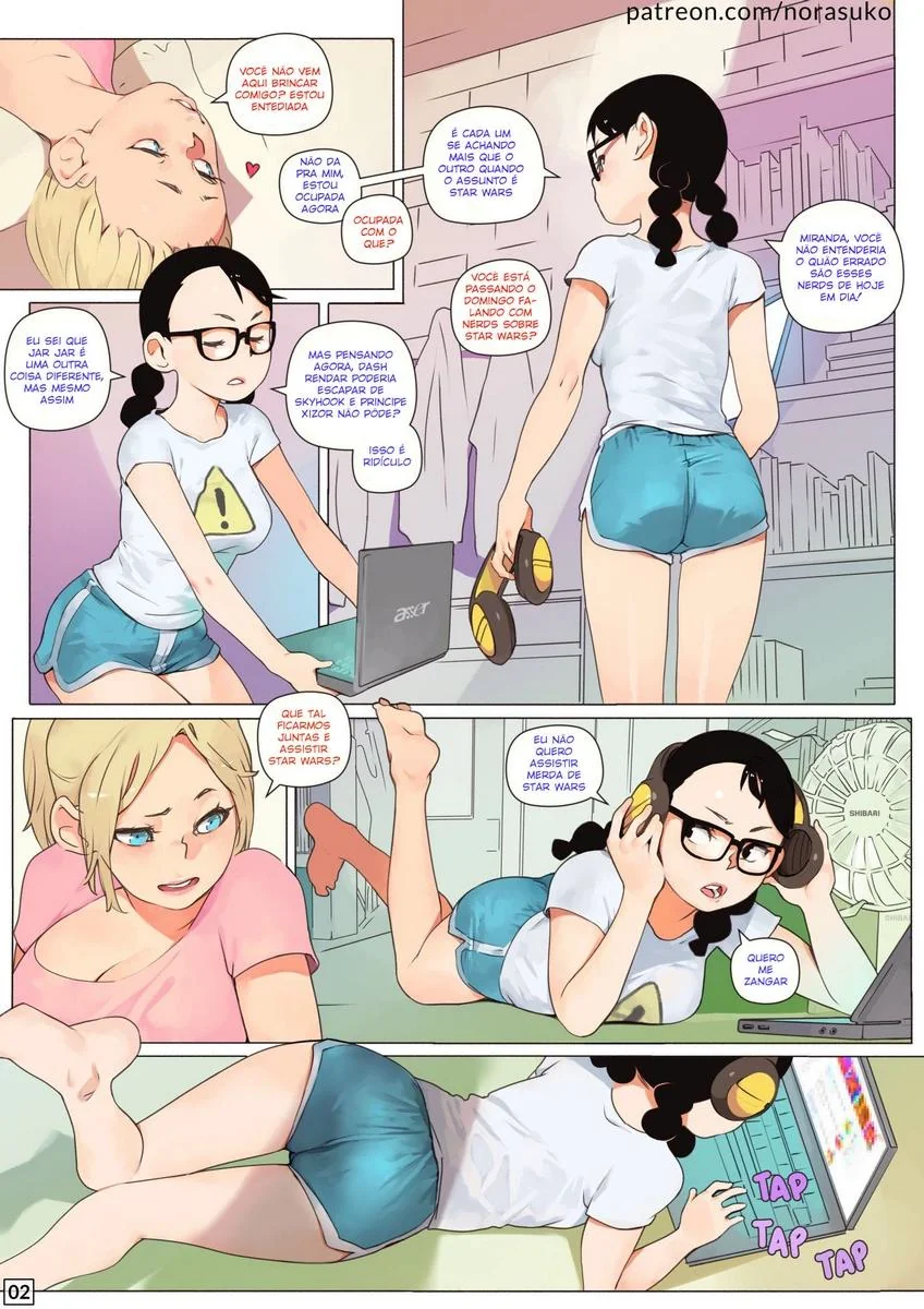 Colegas de quarto safadas se entregam à luxúria em hentai HQ Brasileiro Colegas de quarto safadas se entregam à luxúria em hentai HQ Brasileiro