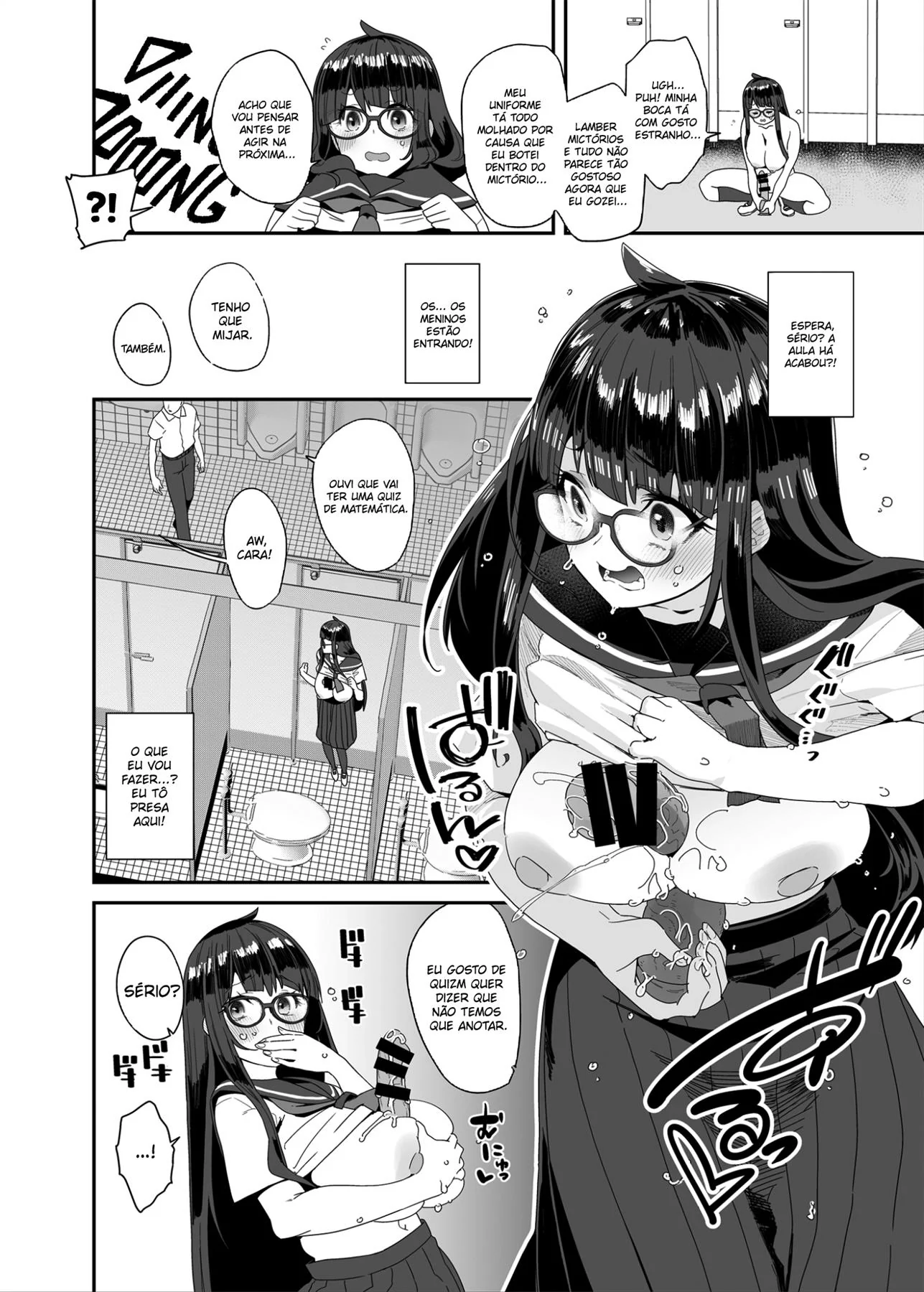 Colegial Pervertida Masturbando em Público - Momoka e seus Brinquedos em Hentai HQ Brasileiro