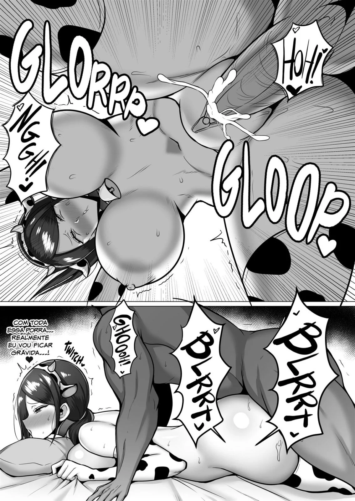 Cosplay de Vaca metendo com Dona de Casa Piranha - Cosplay Hentai HQ Brasileiro