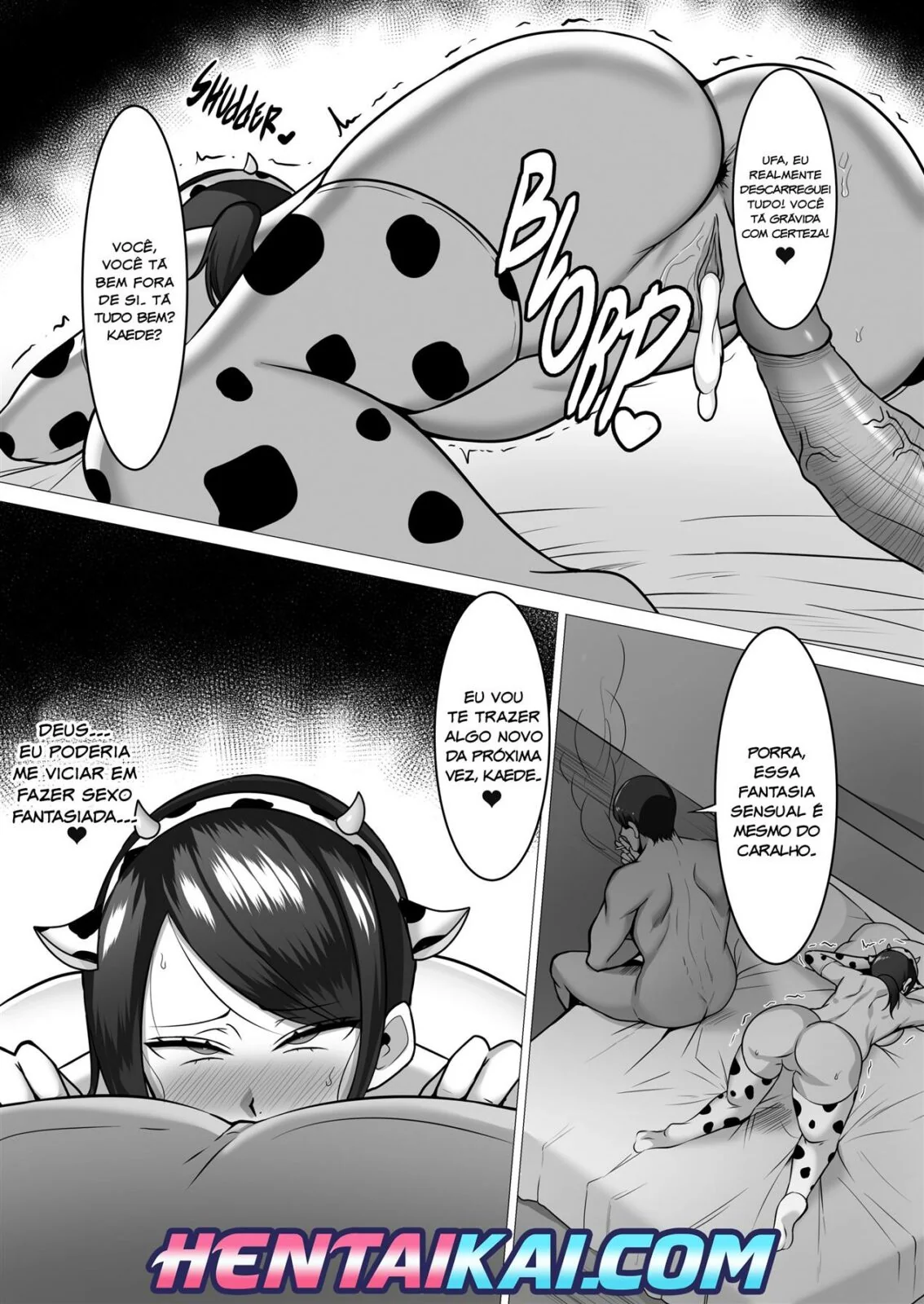 Cosplay de Vaca metendo com Dona de Casa Piranha - Cosplay Hentai HQ Brasileiro