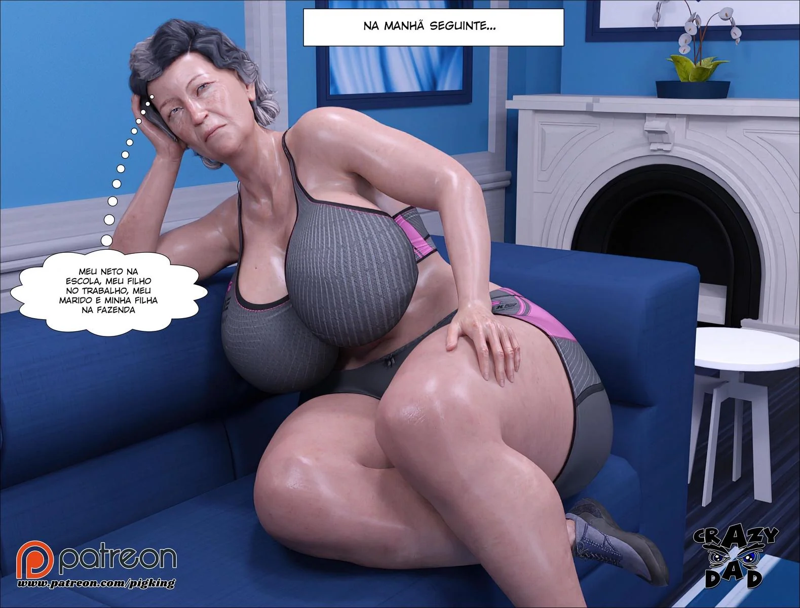 Dando a buceta para o filho pervertido - Novos fetiches em família em Hentai HQ Brasileiro