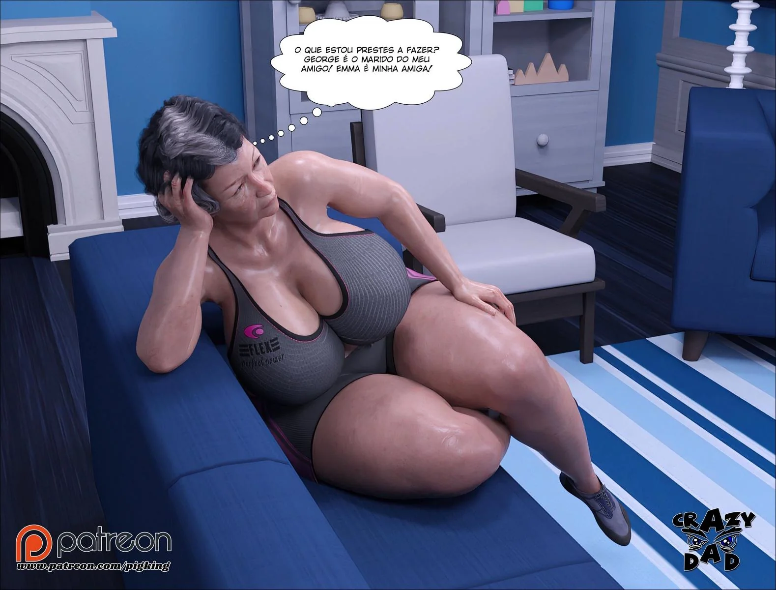 Dando a buceta para o filho pervertido - Novos fetiches em família em Hentai HQ Brasileiro