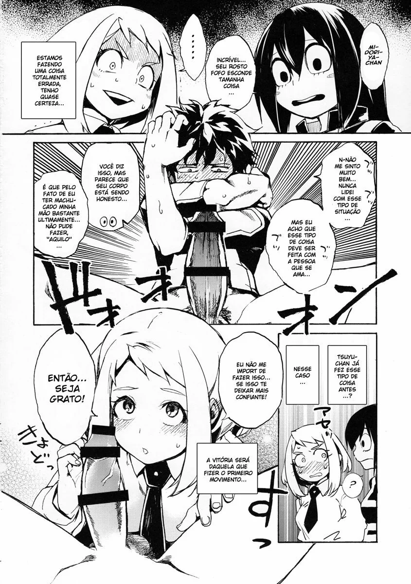 Dando uma Pirocada nas Piranhas de Boku no Hero Academia - O trisal mais gostoso em HQ Brasileiro