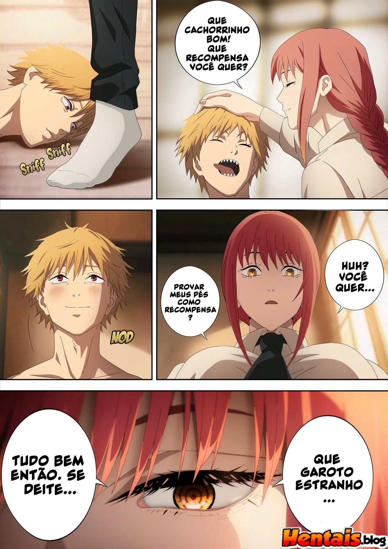 Denji Tarado por Pés - Chainsaw Man Hentai HQ Brasileiro