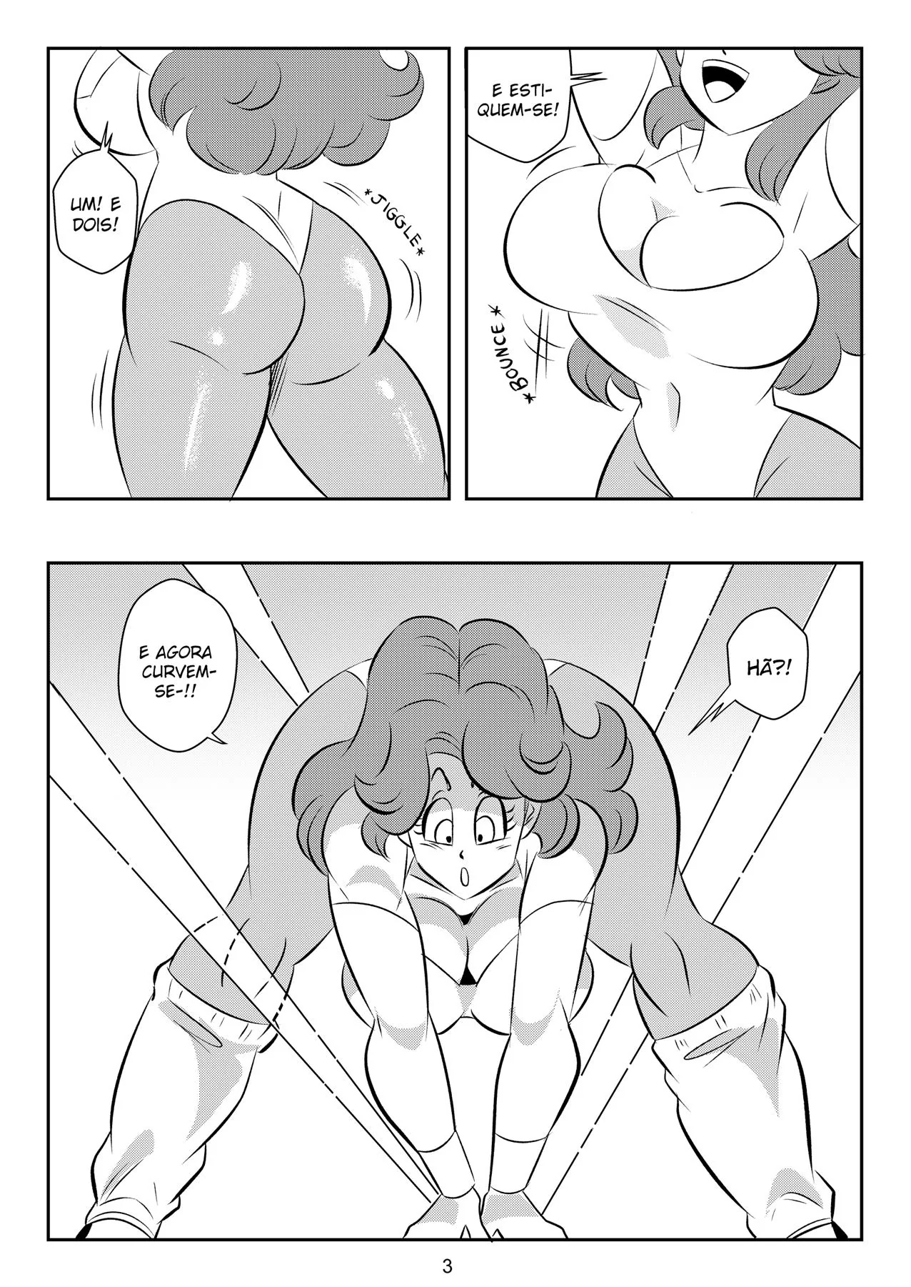 Desafio do Cell na TV - Piranha fica na mira da piroca do vilão em hentai HQ