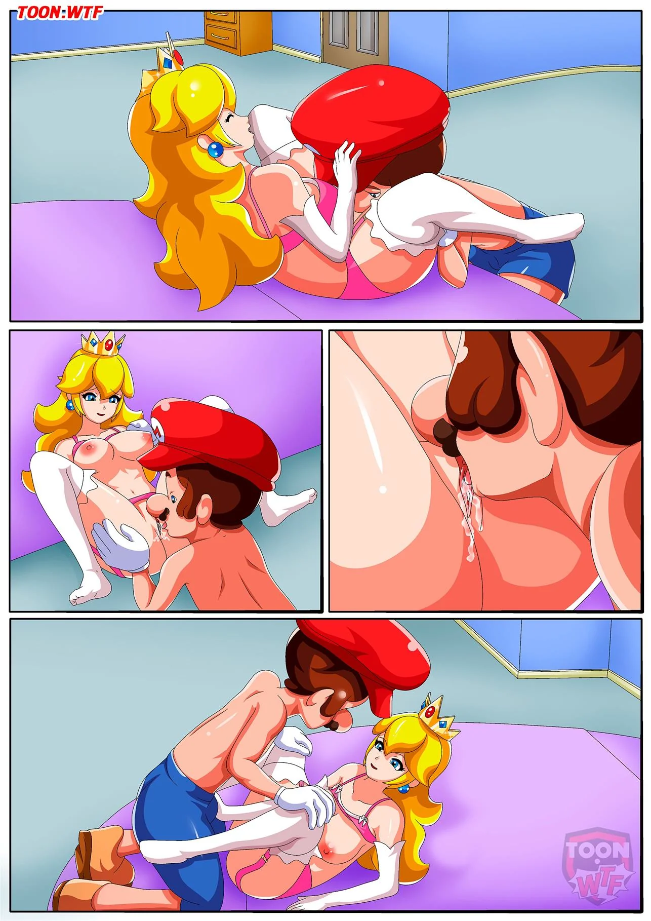 Dia da Foda: Princesa Peach decreta orgia sem limites em hentai HQ