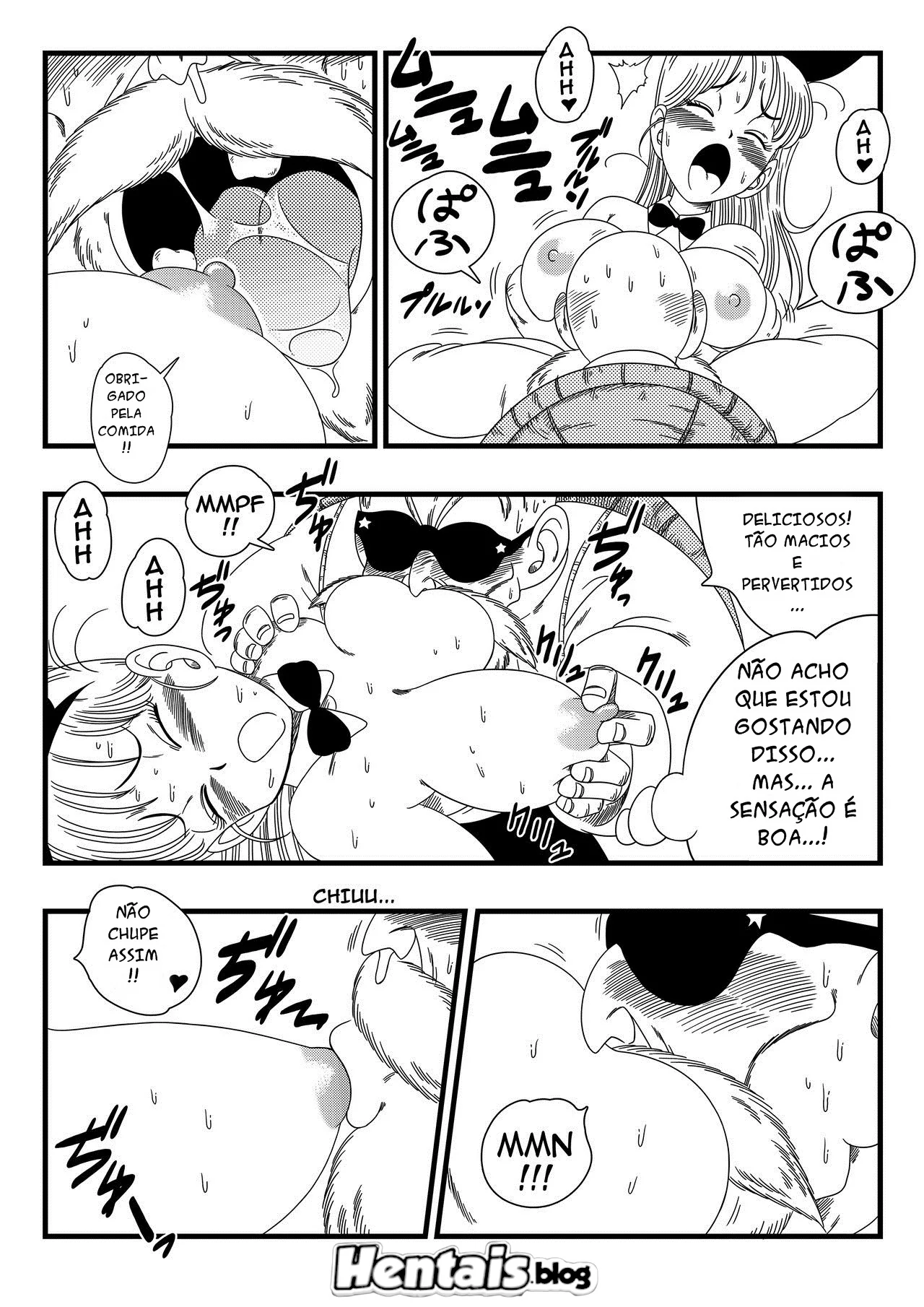 Dragon Ball Hentai: Bulma Coelhinha Libera Peitos em Troca da Dragon Ball - Em HQ Brasileiro