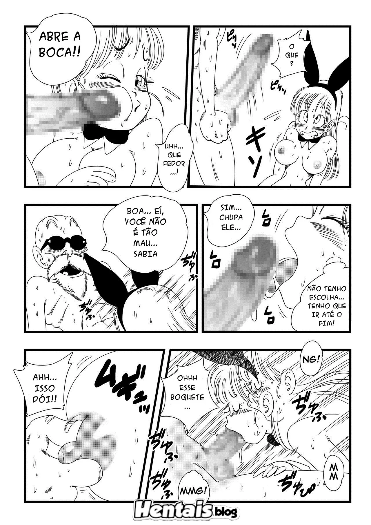 Dragon Ball Hentai: Bulma Coelhinha Libera Peitos em Troca da Dragon Ball - Em HQ Brasileiro