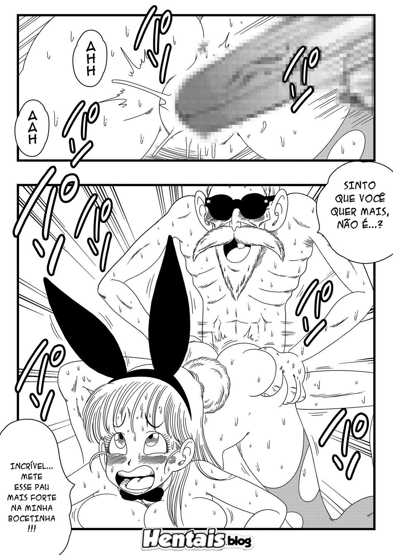 Dragon Ball Hentai: Bulma Coelhinha Libera Peitos em Troca da Dragon Ball - Em HQ Brasileiro